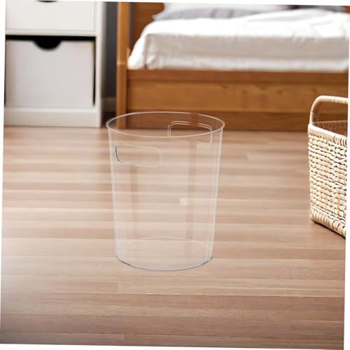 Image of Alipis Garbage Can Garbage Bin Plastic Trash Can Rubbish Bin Small Trash Can Office Trash Decorative Waste Basket Round Waste Basket Clear Creative Bucket