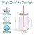 Estilo Mason Jar Mugs with Handle and Straws Old Fashioned Drinking Glass Set 6, 16 oz Each