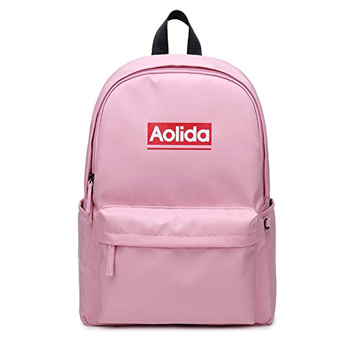 Marsoul Mochila Escolar Casual, Mochila Escolar para Adolescentes, Mochila de Viaje con Compartimento para Ordenador portátil, para Camping, Deportes al Aire Libre, Rosa, Large