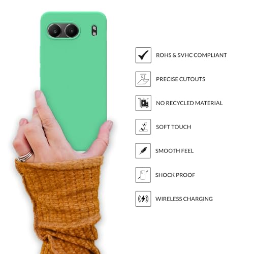 Image of SPRIG Compatible with OnePlus Nord 4 Premium SilkTone Back Cover Drop Tested Shock Proof Mobile Case for Men, Women, Boys and Girls with Camera Protection (Pastel Green)