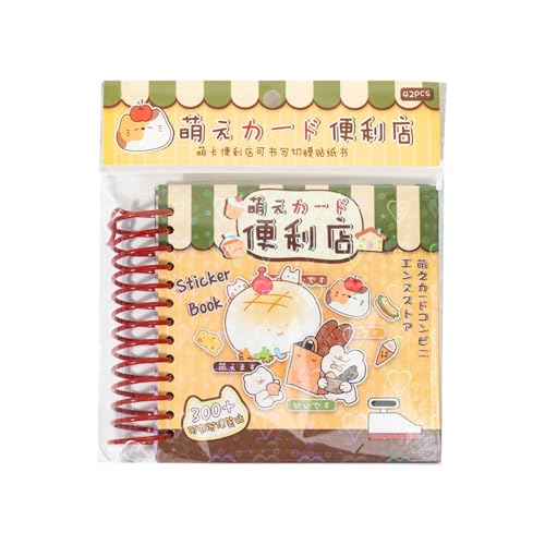 Dekorative, beschreibbare Aufkleber, 42 Blatt, Doppelspulen-Notizblock für Tagebuch-Erinnerungen und kreative Scrapbook-Alben, Planungsaufkleber