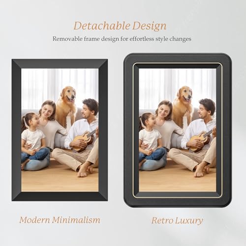 32GB Digital Picture Frame, Frameo 10.1 Inch Smart WiFi Digital Photo Frame by Runxion - Used condition - Image 2