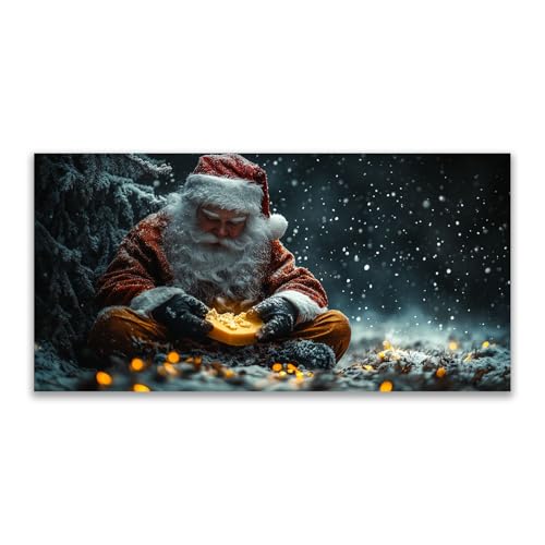 Tableau de Noël 50x100cm rouge sans cadre BOHUO pour decoration murale