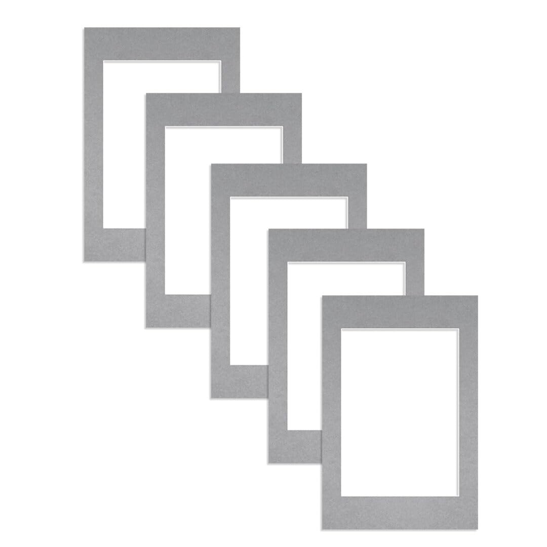 Alison Kingsgate 60X40CM Silver Picture Mount - A3 Aperture - Pack 5 — image 1