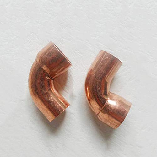 42mm ID x 42mm OD x 1.5mm Thickness Copper 90 Elbow Short Radius Scoket Weld End Feed Coupler Plumbing Fitting Water Gas Oil IDGTTLDF