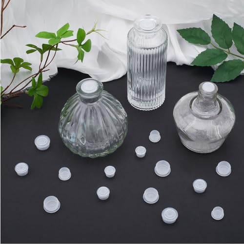 GORGECRAFT 120PCS 6 Sizes 11/12/13/16/17mm Plastic Salt and Pepper Shaker Stoppers With Holes Reusable White Replacement Plug Insert Bottle Inner Plugs for Cosmetic Glass Bottle Pipes - Image 4