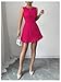 Milumia Women's Bow Tie Front Mini Tank Dress Elegant Cut Out Ruffle Hem Short Dresses Hot Pink X-Small