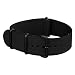 INFANTRY 22mm Military Army Allstrap Black Nylon Fabric Canvas Watch Band Strap 4Rings #WS-NATO-BB-22M
