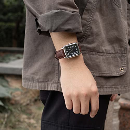 Eache 18Mm Croco Brown Leather Watch Bands, Classical Genuine Leather Watch Strap For Men Women Dark Brown With Gold Buckle #TOP4