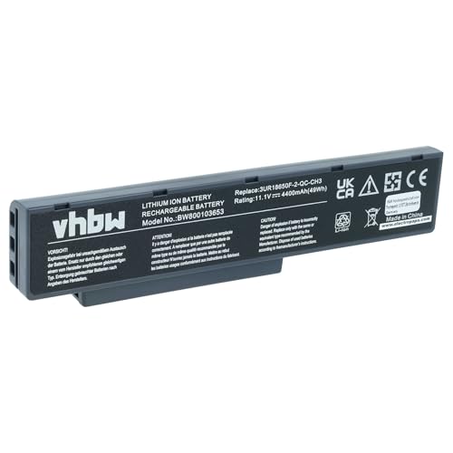 vhbw Batterie Compatible avec Packard Bell EasyNote Ares GP3, Hera C G, MH35-T-111, MH35, MH35-T-078TK Ordinateur Portable (4400mAh, 11,1V, Li-ION)