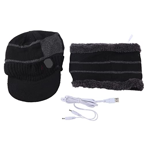 Ensemble écharpe chauffante et bonnet tricoté idée cadeau hiver