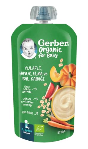 Organik Yulaflı Elma, Havuç ve Balkabaklı Püre 110g