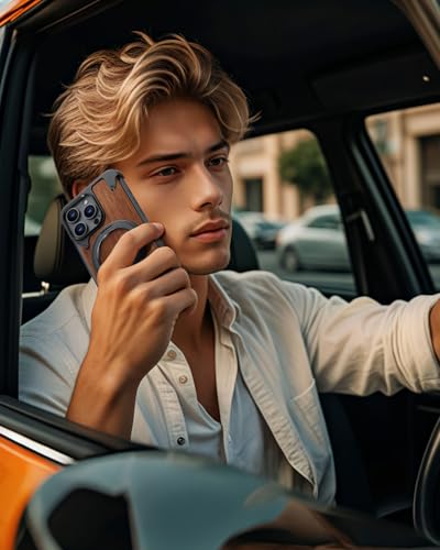 Oatsbasf YLKM001 Magnetic Wood Case Compatible With Iphone 15 Pro, [Natural Wood & Aluminum] Shockproof Protective Cover Unique Wooden Case thumb #6