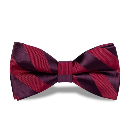 Image of YourTies Bow Ties for Men Pretied Bowties Solid Color Satin Bow Tie Formal Business Tuxedo Wedding Party Prom