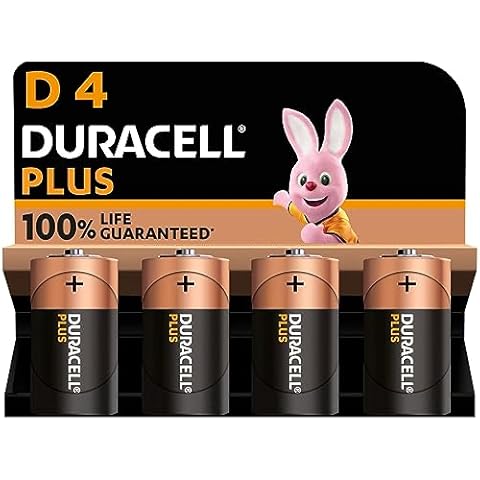 Duracell Plus D Batteries 4 Pack Cover
