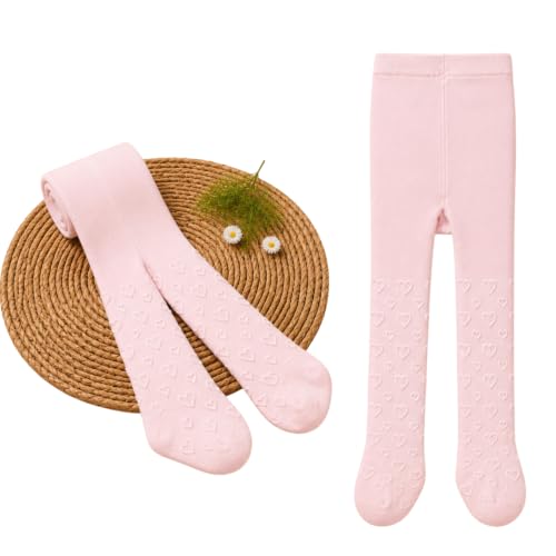 Image of THE LITTLE LOOKERS Baby Tights Thick Toddler Baby Girl Seamless Knit Leggings Thick Solid Cotton Stockings Footed Pants Pantyhose for Years Baby