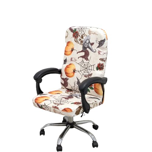ACOFRR Halloween Office Chair Covers Universal Protective Stretchable Slipcover for Modern Simplism Style High Back Boss Chair (M)