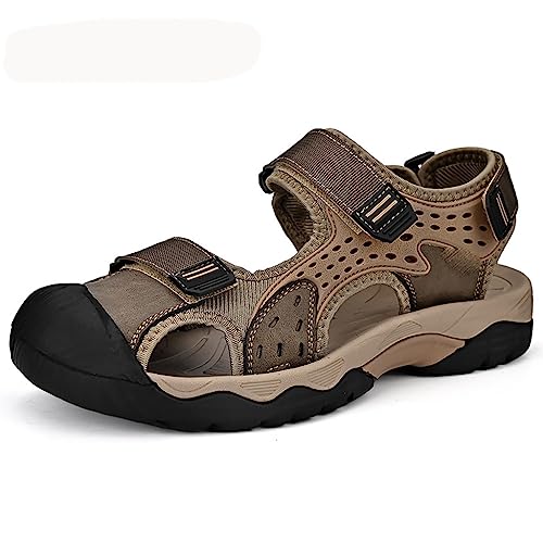 Men's Beach Sandals Outdoor Leather Men Shoes Breathable Flat Casual Sneakers Sandals