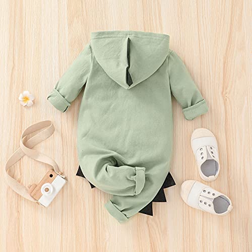 Ddluzqual Infant Newborn Baby Boys Girls Dinosaur Easter St Patrick's Day Long Sleeve Hoodie Romper Onesies Jumpsuit Outfits Clothes #TOP2