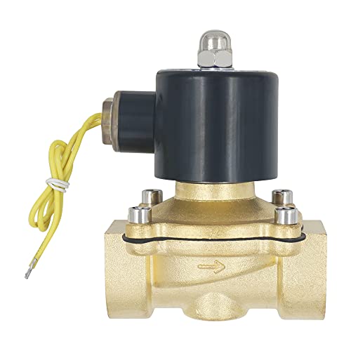 1" 110V Brass Electric Solenoid Valve 1 Inch Normally Closed NPT Valve for Water Gas Diesel Air