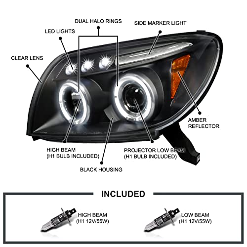 SPEC-D Halo LED Projector Headlights for 2003-2005 Toyota 4Runner - Image 4