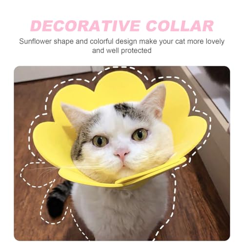 Image of Cat Recovery Collar, Cat Recovery Collar Protective Cone Licking Neck Cone Kitten Pet Eva -Scratch