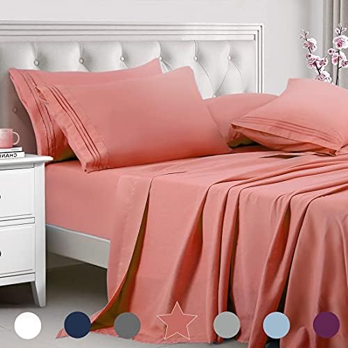 TEKAMON Queen Bed 6 Piece Sheet Set 
