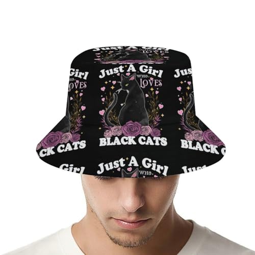 Colorful Cats BlackBucket Hat for Women Funny Realistic Food Fisherman Cap for Teens Novelty Sun Hat for Men Outdoor4