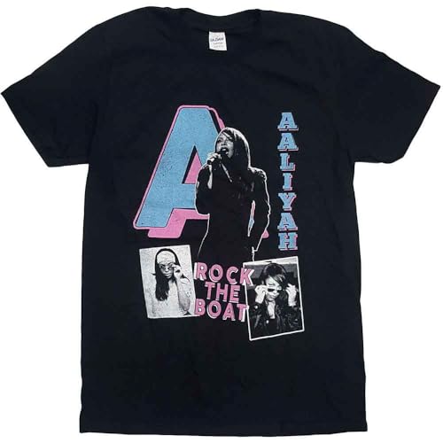 T-shirt Aaliyah Rock The Boat vêtement de musique unisexe noir taille XXL