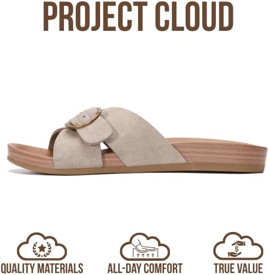 Project Cloud Womens Sandals - Adjustable Buckle Sandals for Women 2026 with Plush Insole - Lightweight & Non Slip Slides for Women Footwear (Beaming) - Image 3