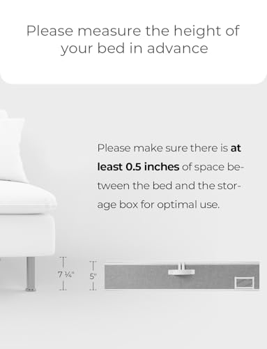 StorageWorks-5-Inch-Low-Profile-Under-Bed-Storage-Containers-with-Clear-Lid-Reinforced-Structure-Resists-Sagging-Handles-Label-Holder-Foldable-Stackable-Closet-Storage-for-Clothes-Blankets-Toys