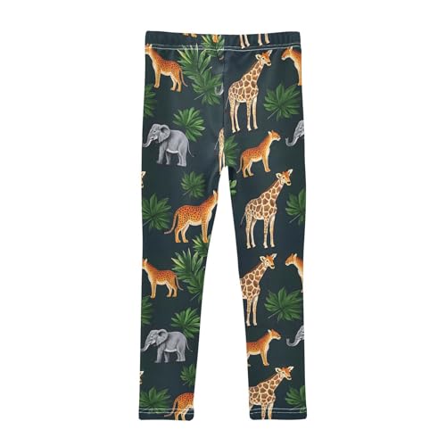 Wild Animals Girls Leggings Soft Stretch Workout Yoga Dance Pants for Kids Casual Tights2