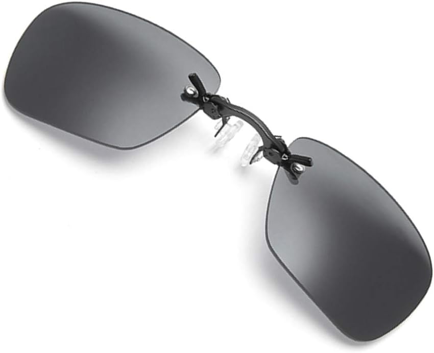 Retro Clip On Nose Rectangular Sunglasses Matrix Morpheus Movie rimless