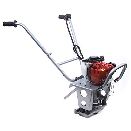 Vibromasseur béton en aluminium 35,8 CC 4 temps, 9500 à 10 0000 fois/min, 900 W, vibromasseur ciment, béton, chape, sans règle, 85 x 51 x 82 cm, poignée d'angle rotatif à 360°