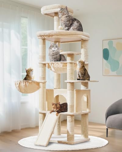 Taoqimiao Cat Tree 183cm Large Cat Tree for Indoor Cats Cat Tower
