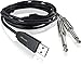 Behringer LINE 2 USB 2 Stereo 1/4" Line in to USB Interface Cable (Black)