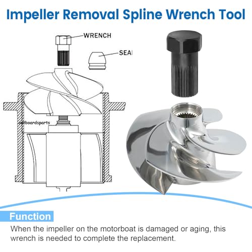 Image of Impeller Wrench Tool WR012, 1.16 Inch 28 Teeth Impeller Prop Removal Tool Compatible with Sea-Doo RXP RXP-X RXT RXT-X GTX 215 255 260 300 HP