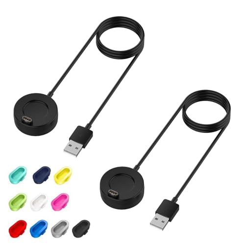 【Popolier】1M 2本 充電ケーブル 対応 ガーミン 充電器 USB-A式 コード Garmin 充電ケーブル - USB チャージングケーブル - スマートウォッチのアクセサリ
