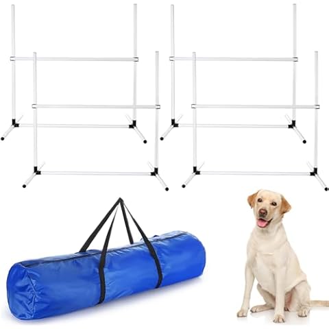 Shappy Dog Agility Equipment with Adjustable Height Jump Bars Cover