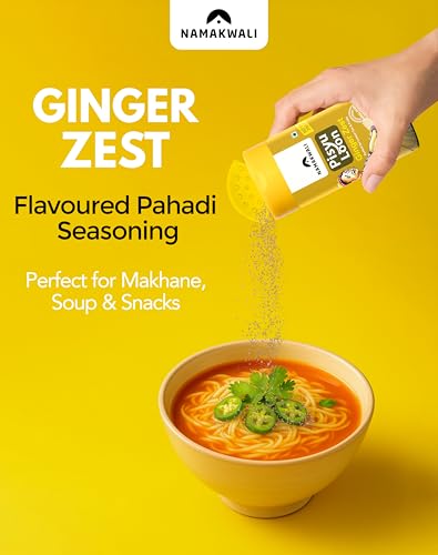 Image of Namakwali Flavoured Pahadi Salt Ginger (Adrak) Seasoning, Pack of 3 - 300 Gram | Pisyu Loon Seasoning mix for Popcorn, Noodles, Salad, Raita, Fruits, Makhana and more | No Preservatives | SharkTank India Product