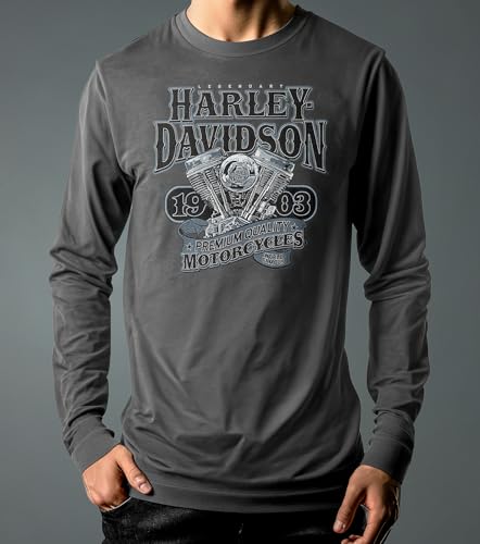 Harley-Davidson Military, Exclusive Overseas Tour, Men's Long-Sleeve T-Shirt, Big V-Twin - Image 3