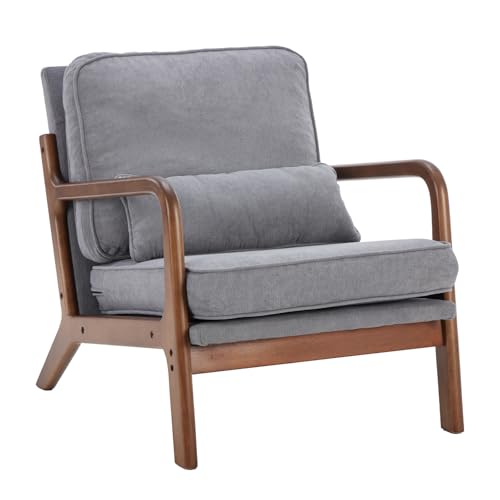 DUMOS Mid Century Accent Chair, Modern Living Room Chair with
