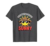 Texas Weather Forecast Sunny Graphic Design T-Shirt, Men, Dark Heather Grey, X-Large