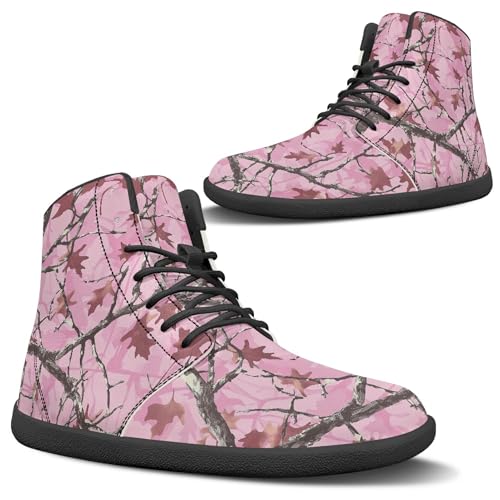 Image of Fashion Print Womens Mens High Top Barefoot Sneakers Flat Shoes