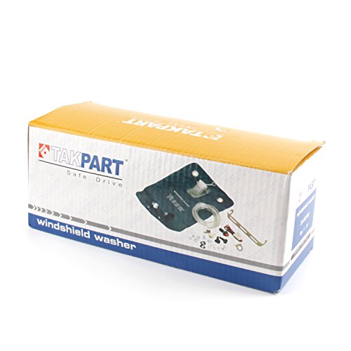 TAKPART Kit universal de bolsa de bomba de limpiaparabrisas de 12 V con interruptor de botón de chorro para coches clásicos