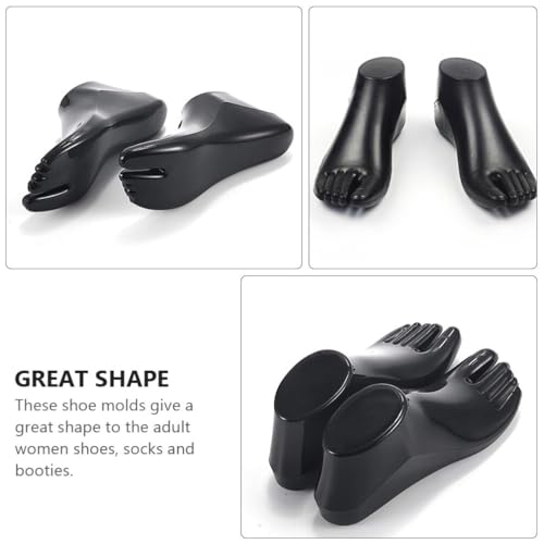 Ipetboom 1 Pair Foot Mannequin with Stand Shoe Display Props for Female Shoes Socks Booties Plastic Foot Model for Shoe Display and Trees Alternative - Thumbnail 7