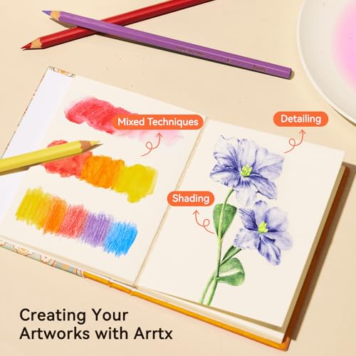Arrtx Artist Watercolor Pencils 72 Set | Professional Water-Soluble Colored Pencils for Artists & Beginners | Ideal for Drawing, Sketching, Blending Techniques image 12