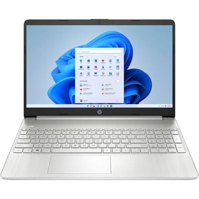 HP 15s Laptop with 15.6" FHD LED Display, Intel Core i3-1215U Processor, 8GB DDR4 RAM, 256GB SSD, Intel UHD Graphics, English Keyboard Windows 11, silver (Upgraded)