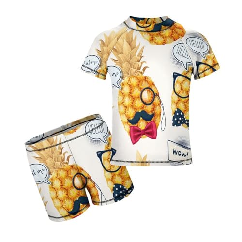 High Detailed PineappleChildren's Swimsuits Boys Two Piece Suit7-9Y（120cm）