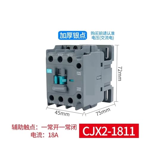 Contacteur CA triphasé CJX2-1811 avec bobine 110V à commutation rapide - 3